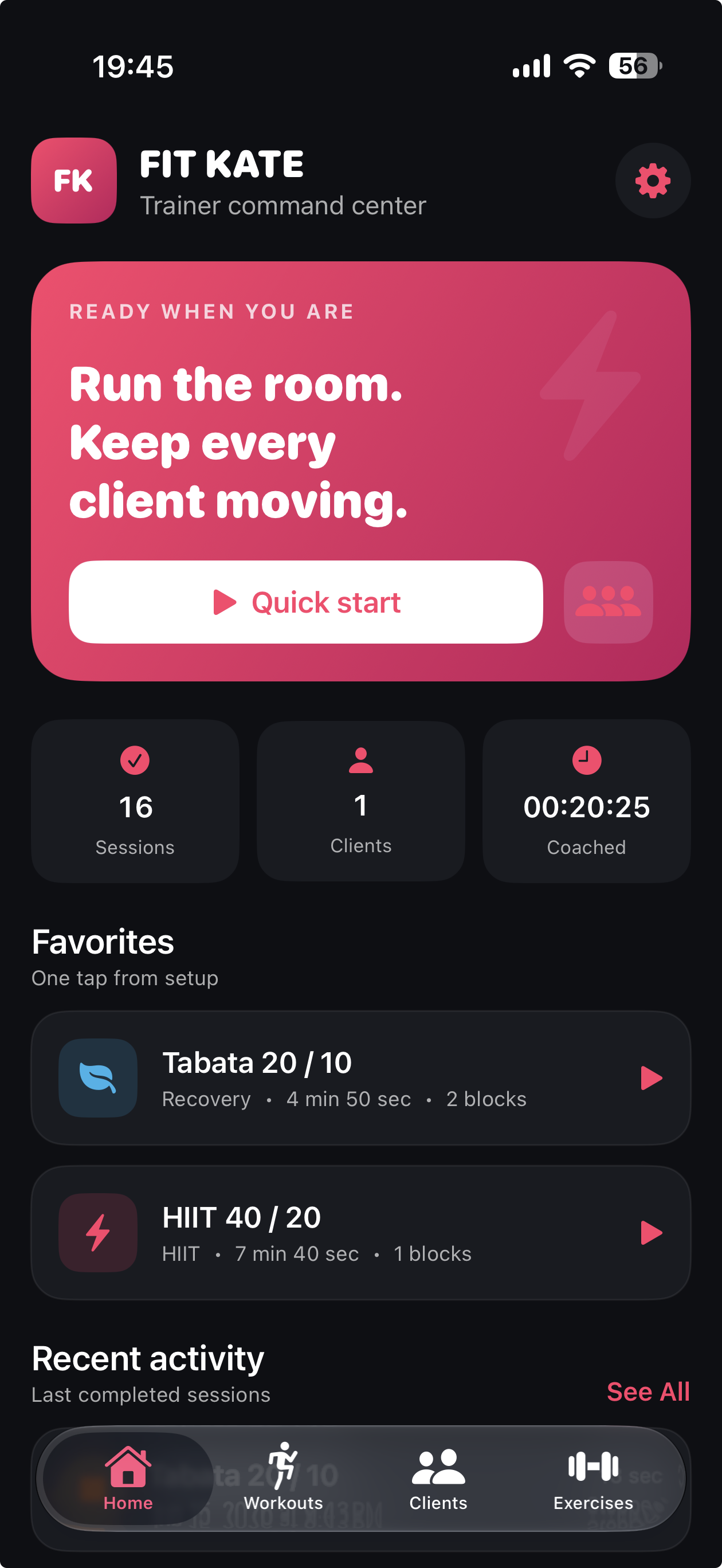 FitKate dashboard