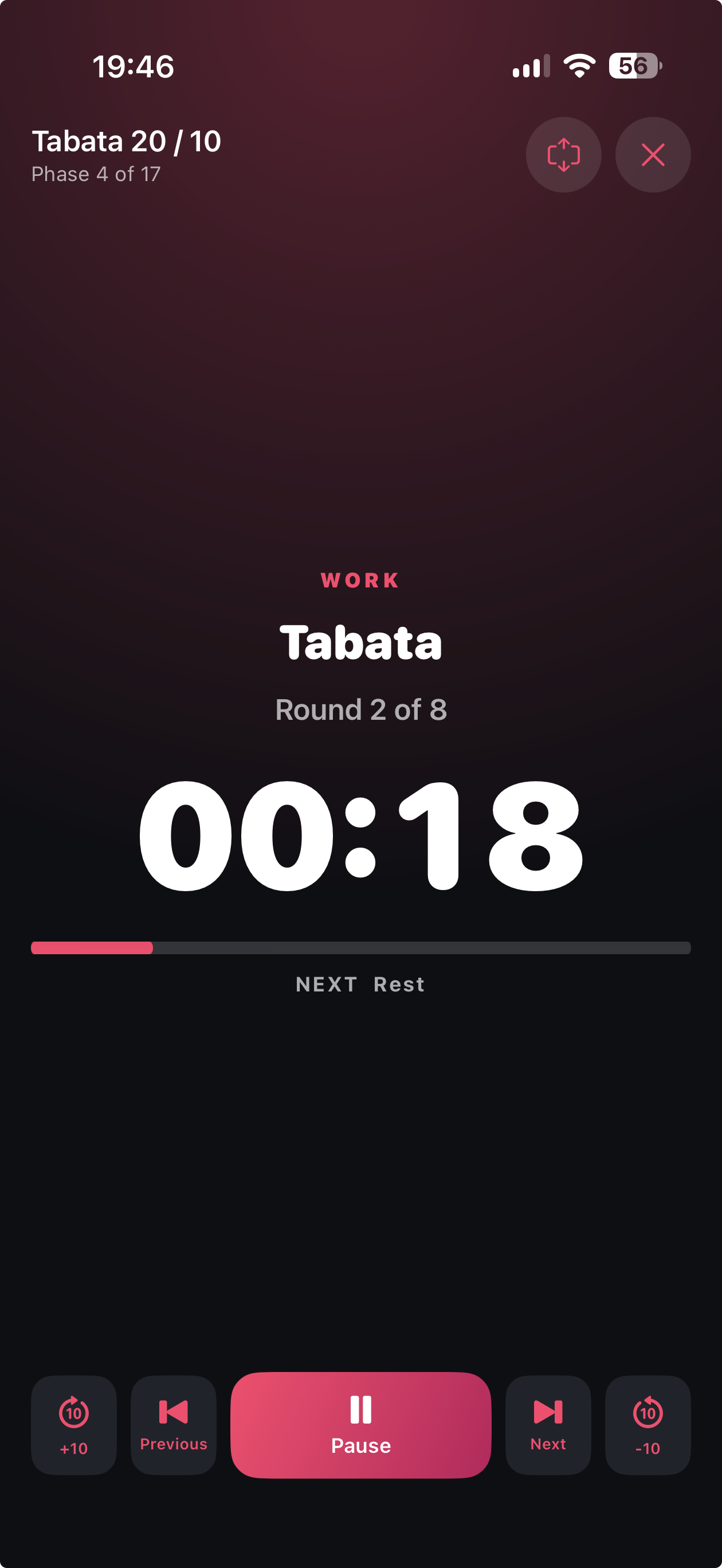 FitKate live session timer