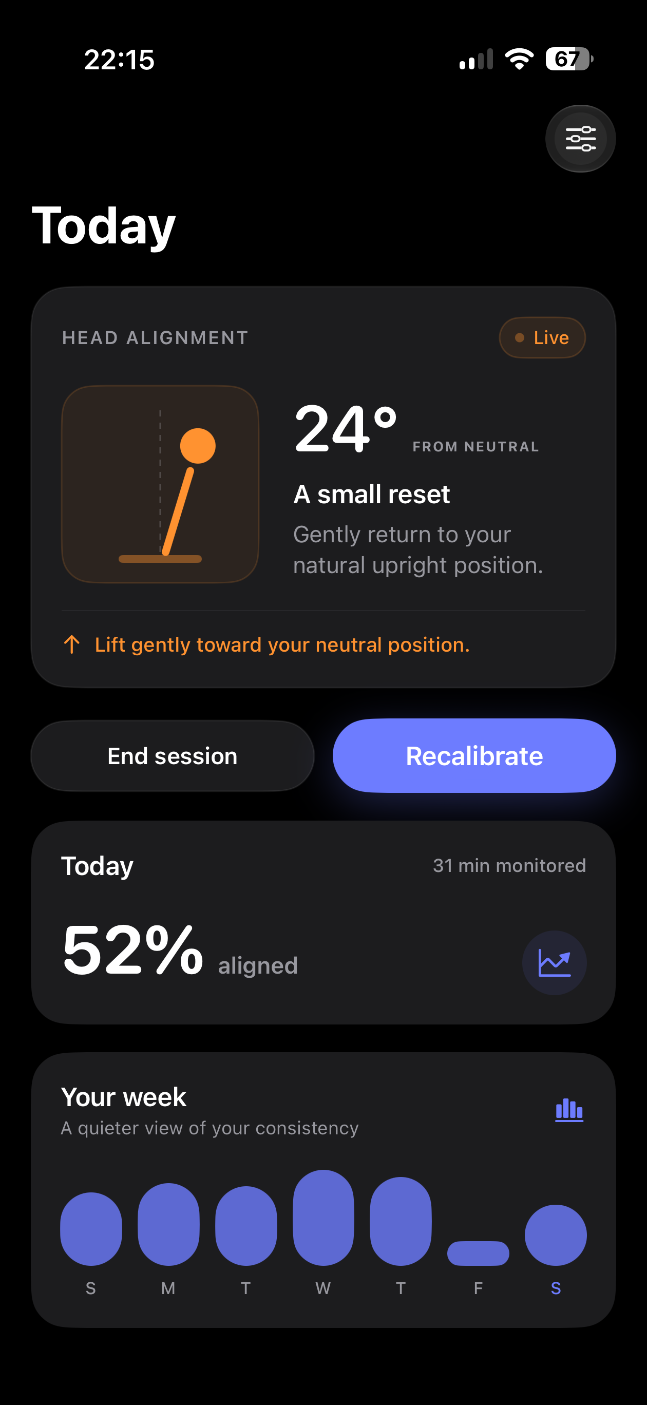 Poschore active tracking screen